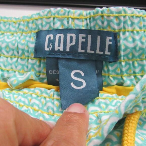 Capelle Men Small Blue Paradise Hybrid Beach Board Shorts - Picture 2 of 4